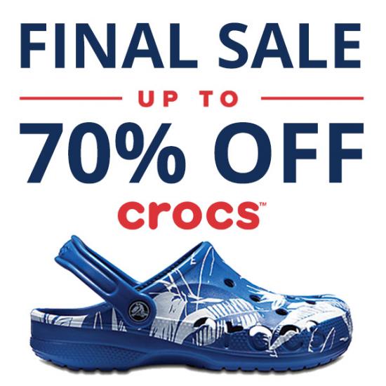 crocs 70 off sale