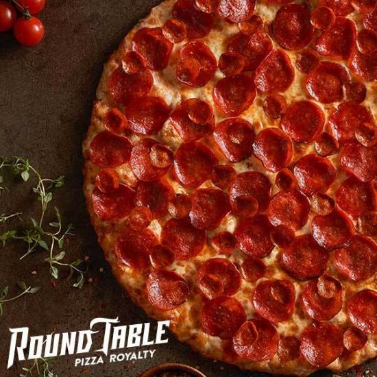 Large Double Play Pepperoni, Round Table West Coast Combo