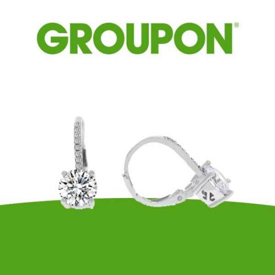 Astro LLC - 3.50 CTTW Halo Stud Earrings Made with Swarovski Elements White  Gold - From $19 - Central Jersey | Groupon