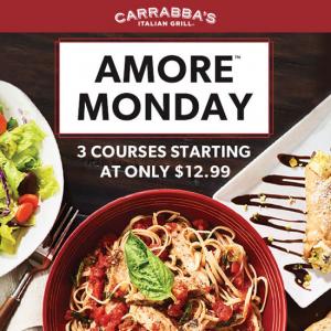 Every Monday: 3-Course Italian Meals Starting at $12.99