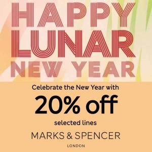 New Year Sale: 20% Off Selected Lines