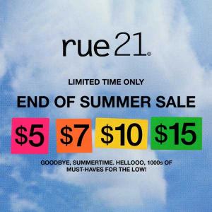 End Of Summer Sale: Starts at $5