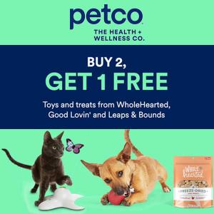 Buy 2, Get 1 Free Select Toys & Treats