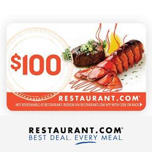 $100 Restaurant eGift Card + Free $1000 Travel Savings Card