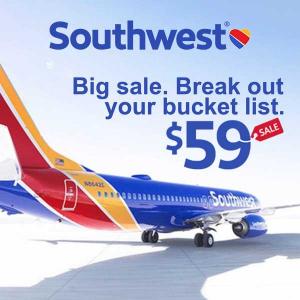 Ends 2/2: 2023 Travel Sale: One Way as Low as $59