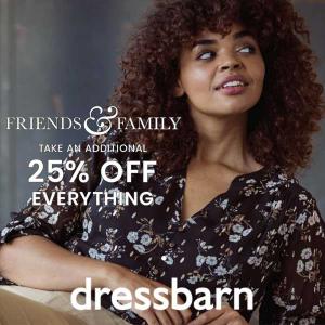 Friends & Family: Extra 25% Off Everything