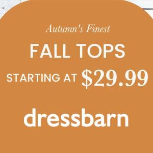 Autumn’s Finest: Fall Tops Starting at $29.99