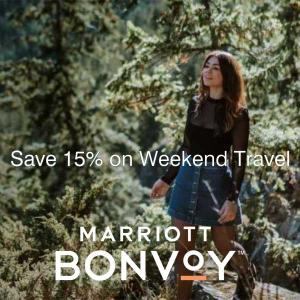 Save 15% on Weekend Travel
